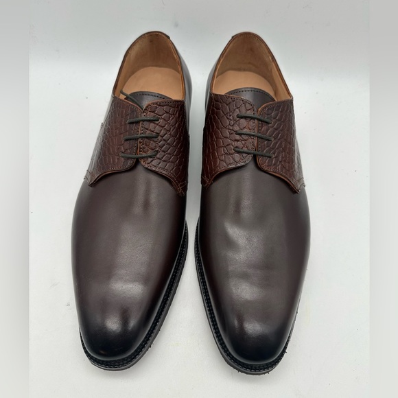 DAPPER SHOES CO. Handcrafted Genuine Leather Men's Wingtip Brogue Oxfords Sz 9 - Picture 4 of 9